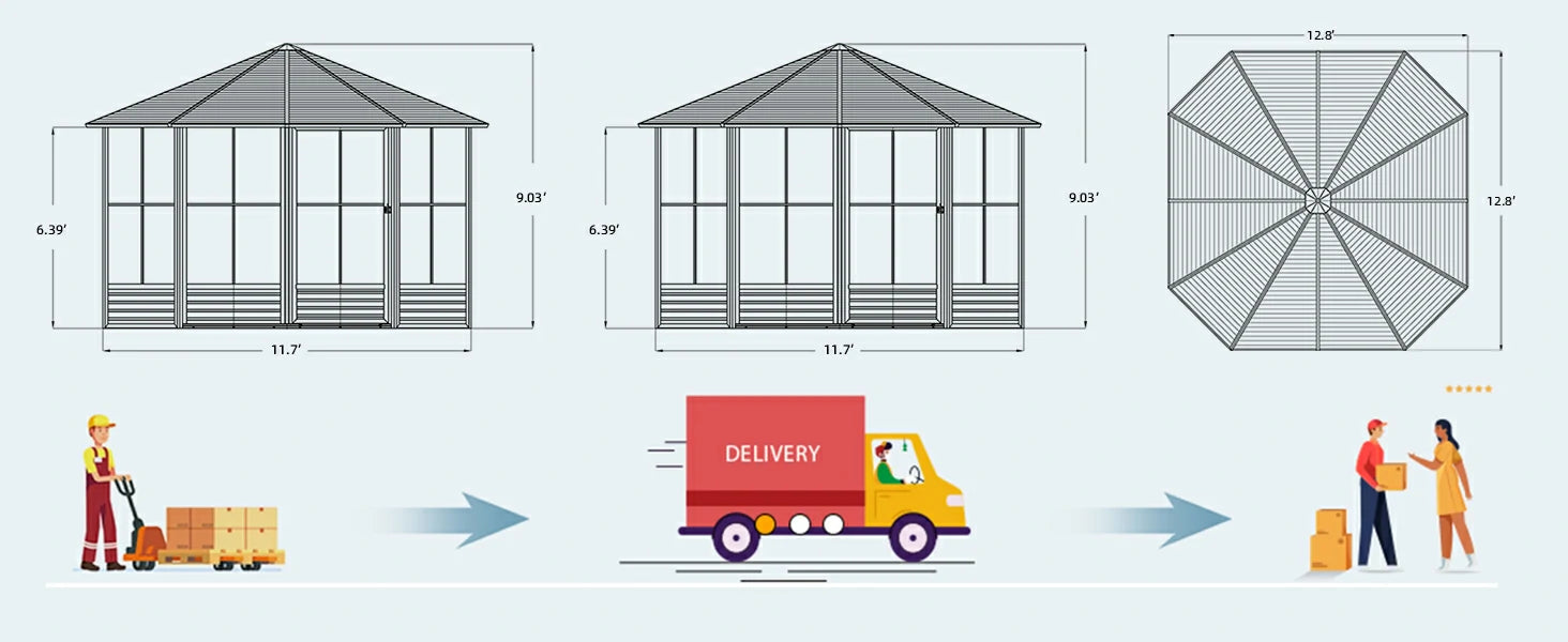 Domi Outdoor Living Octagonal Solarium