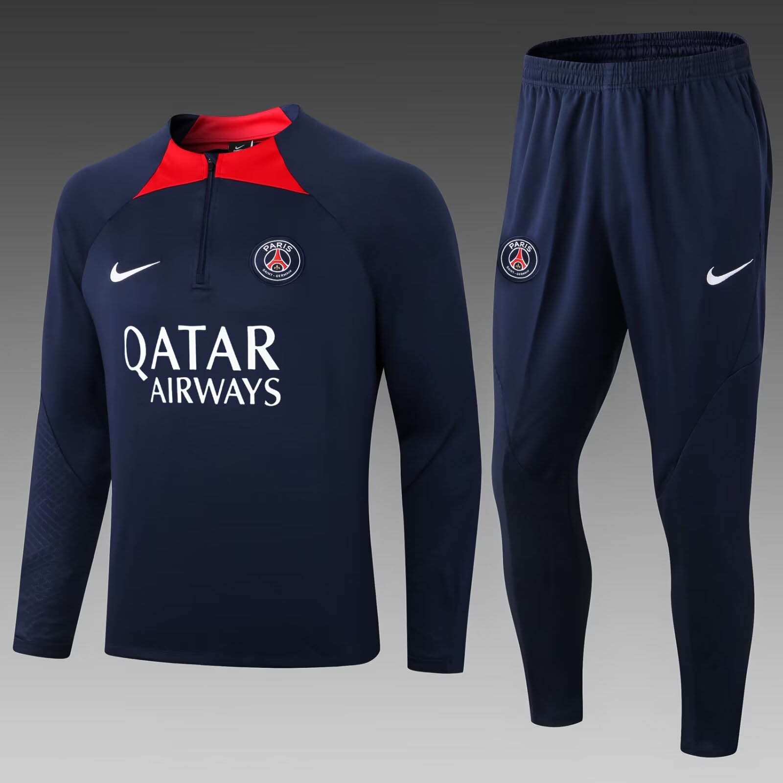 2022/2023 Psg Paris Saint-Germain Half-Pull Training Suit Royal Blue Set:football jersey mysite: unitedjerseyfootball 邓江浪:football
