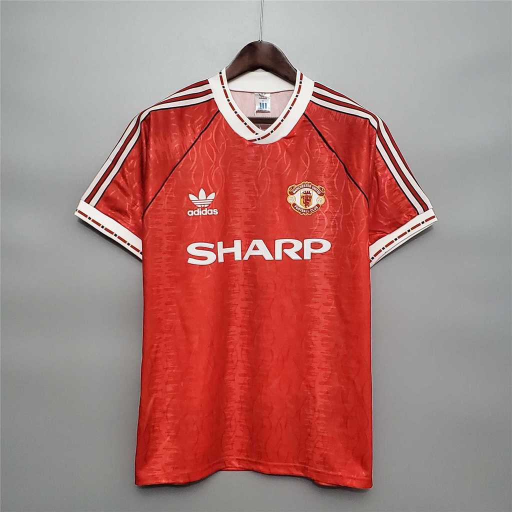 ManixJersey.com | Retro Manchester United 91-92 Home Jersey -Customize Name, Number and Patch | Worldwide Shipping