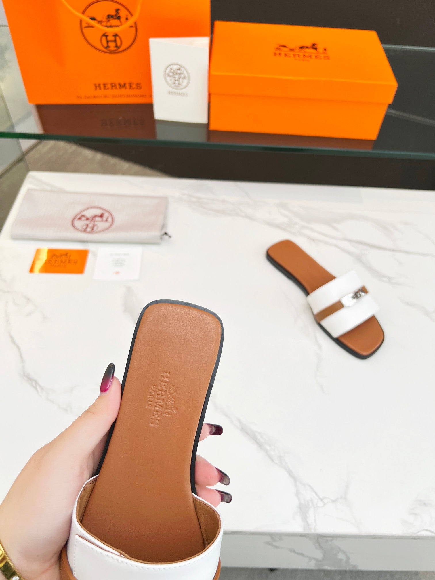 Giulia Sandal White Tan Calfskin、mysite、Cacoeks