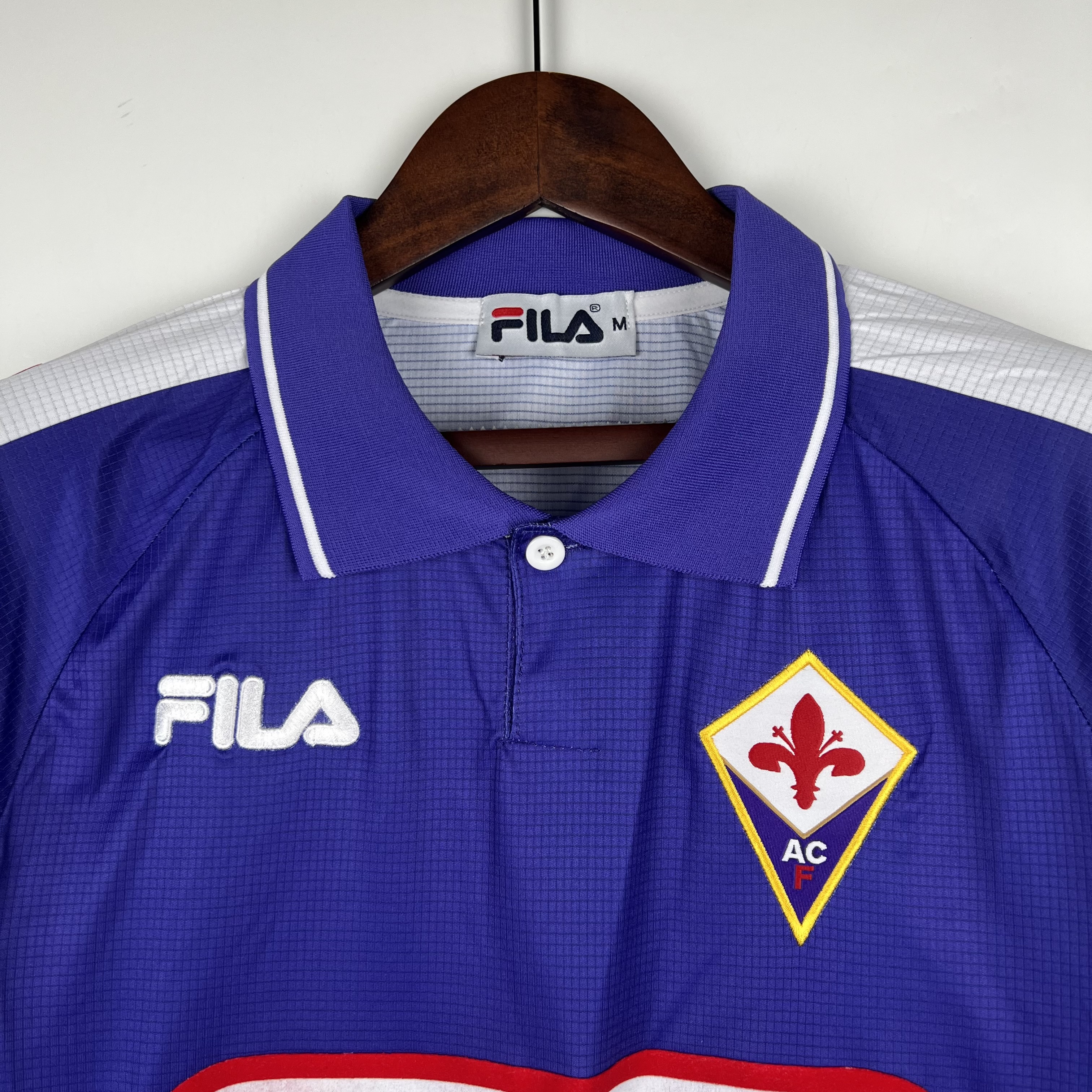 ManixJersey.com | Retro Fiorentina 1998 Home Stadium Long Sleeve Jersey -Customize Name, Number and Patch | Worldwide Shipping