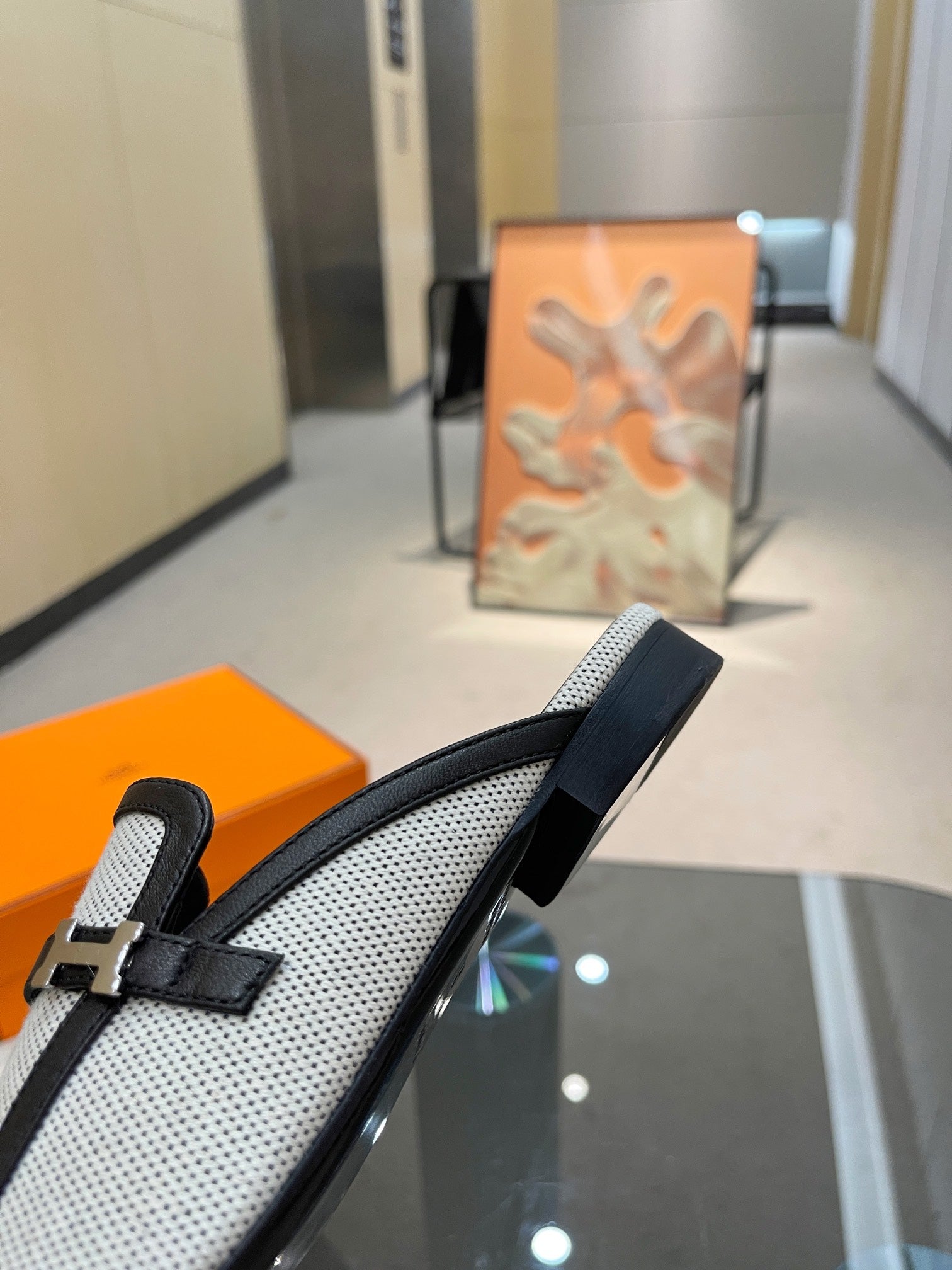 GROUPIE MULE BLACK MIX SILVER LAMBSKIN、mysite、Cacoeks