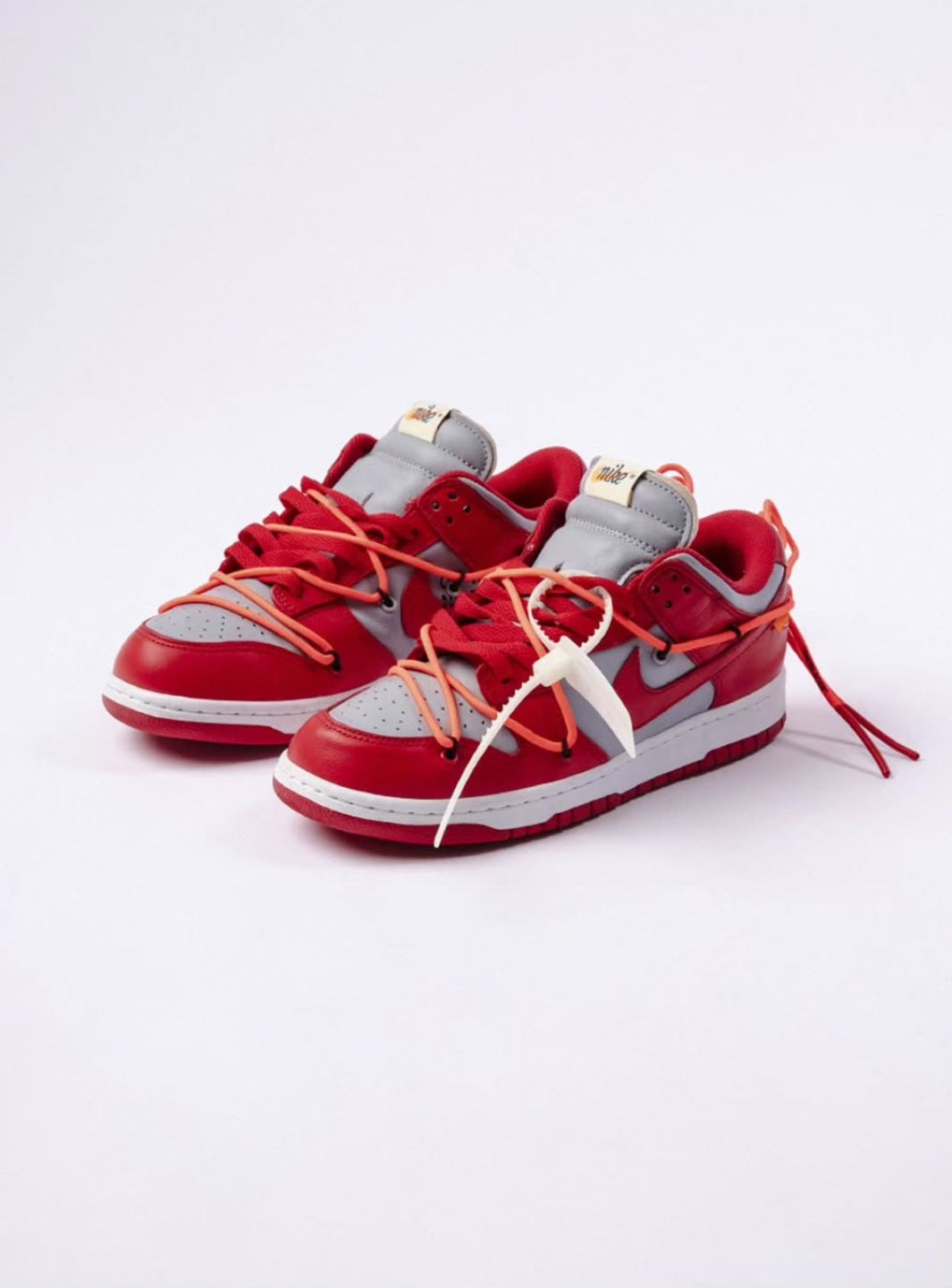 Nike Dunk Low Off-White University Red、NIKE、Cacoeks