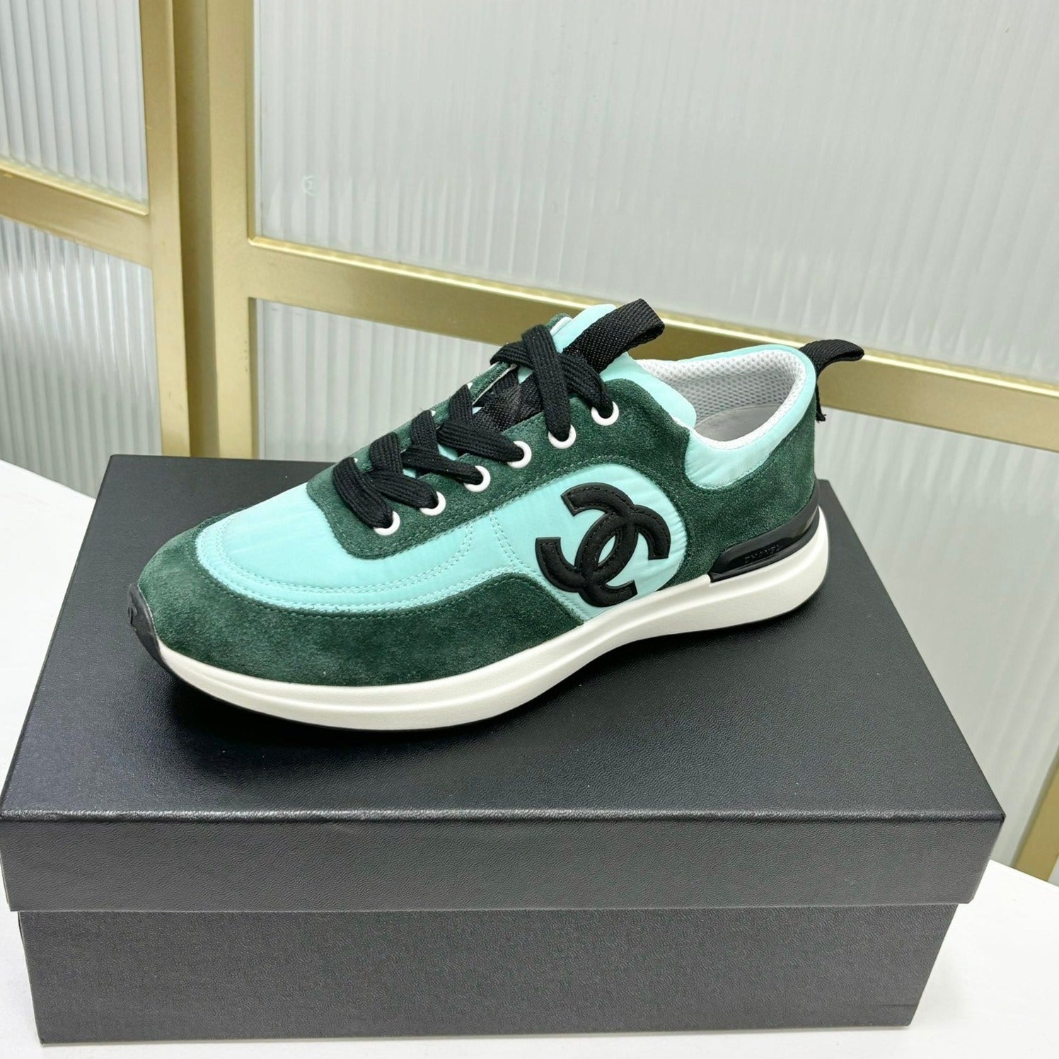 SNEAKER IN GREEN MINT MIX FOREST GREEN SUEDE、mysite、Cacoeks
