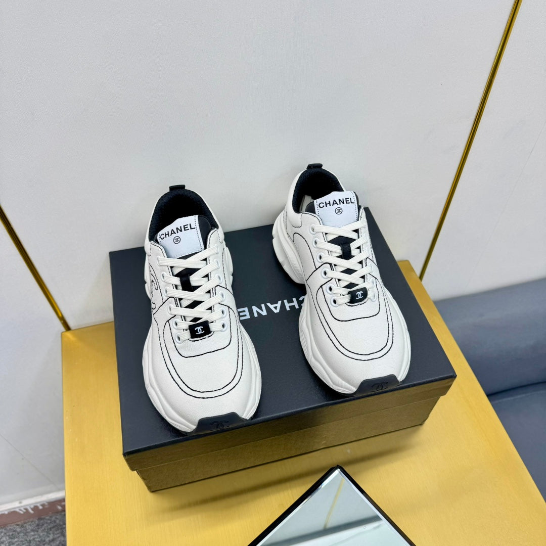 SNEAKER IN WHITE MIX BLACK BREATHABLE FABRIC、mysite、Cacoeks