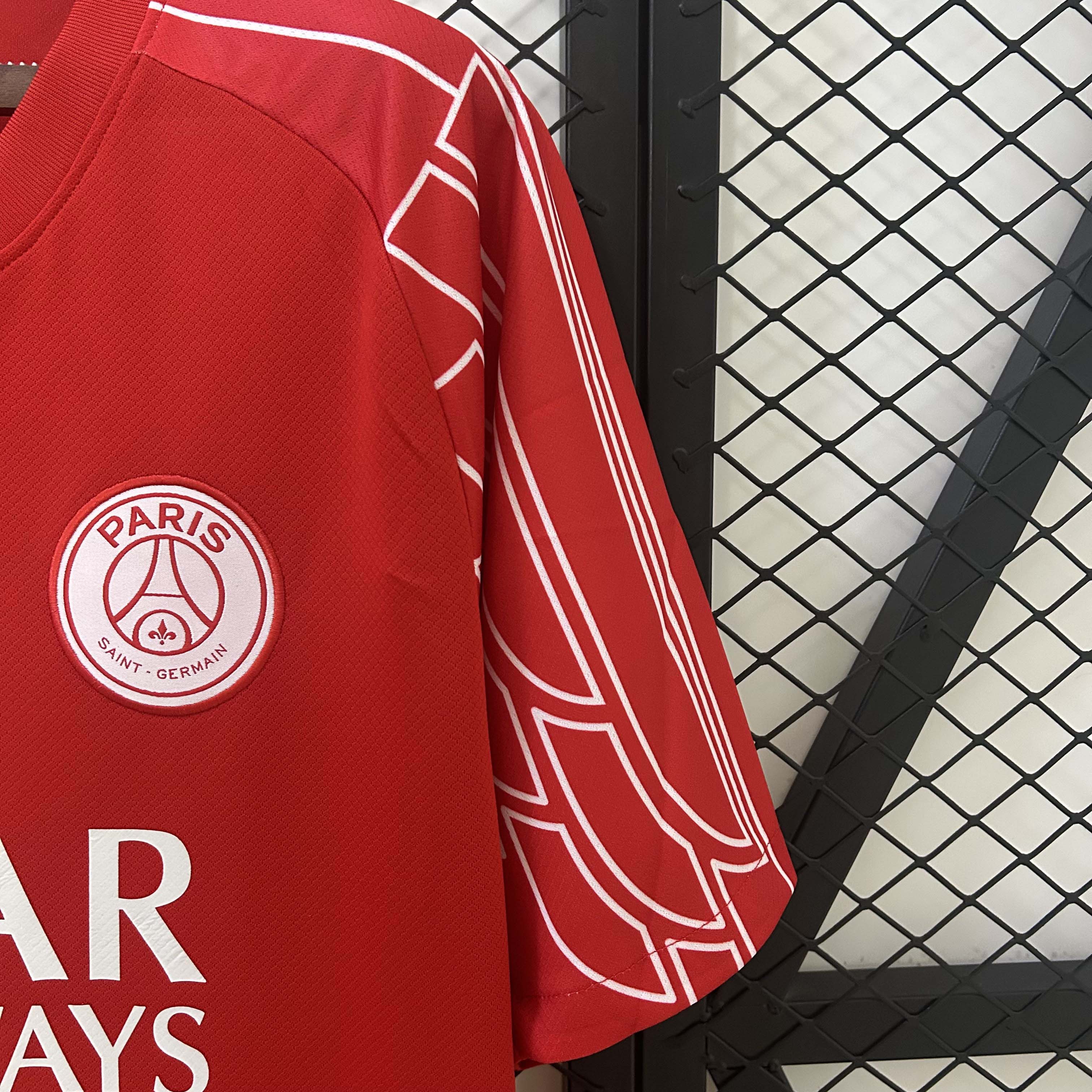 2024/2025 Psg Paris Saint-Germain Fourth Away Red Football Shirt 1:1 Thai Quality:football jersey mysite: unitedjerseyfootball 邓江浪:football