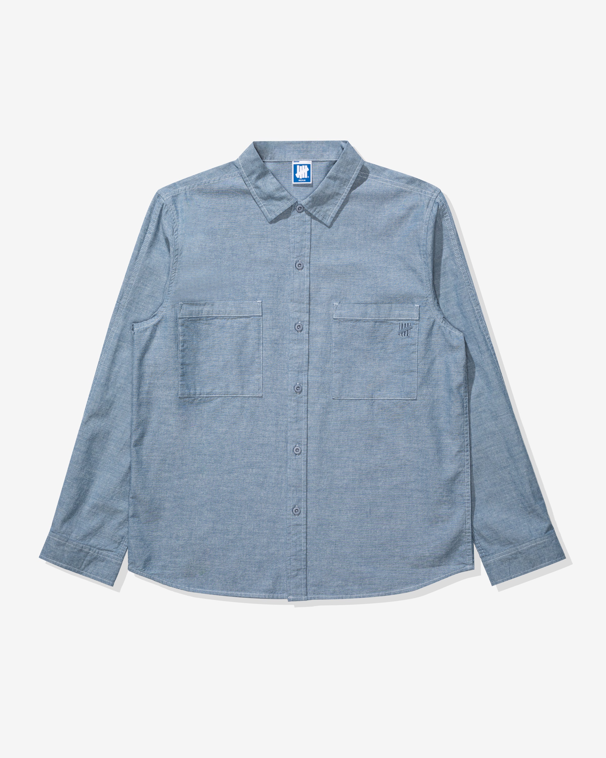 UNDEFEATED CHAMBRAY L/S SHIRT - LIGHT INDIGO