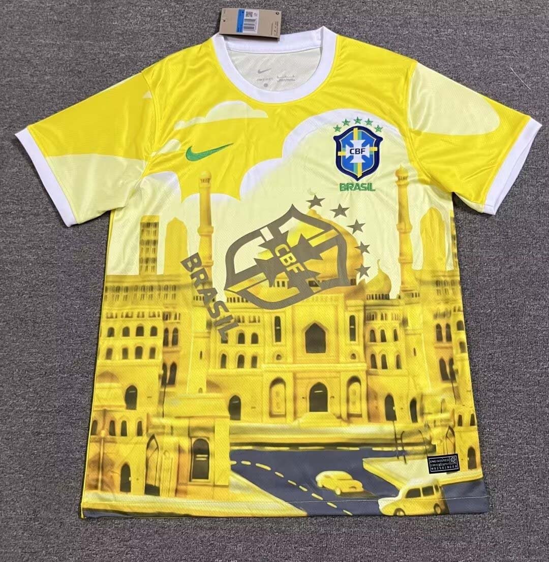 2024 Brazil Special Edition Yellow Football Shirt-mysite Custom Football Kit- Nextkits