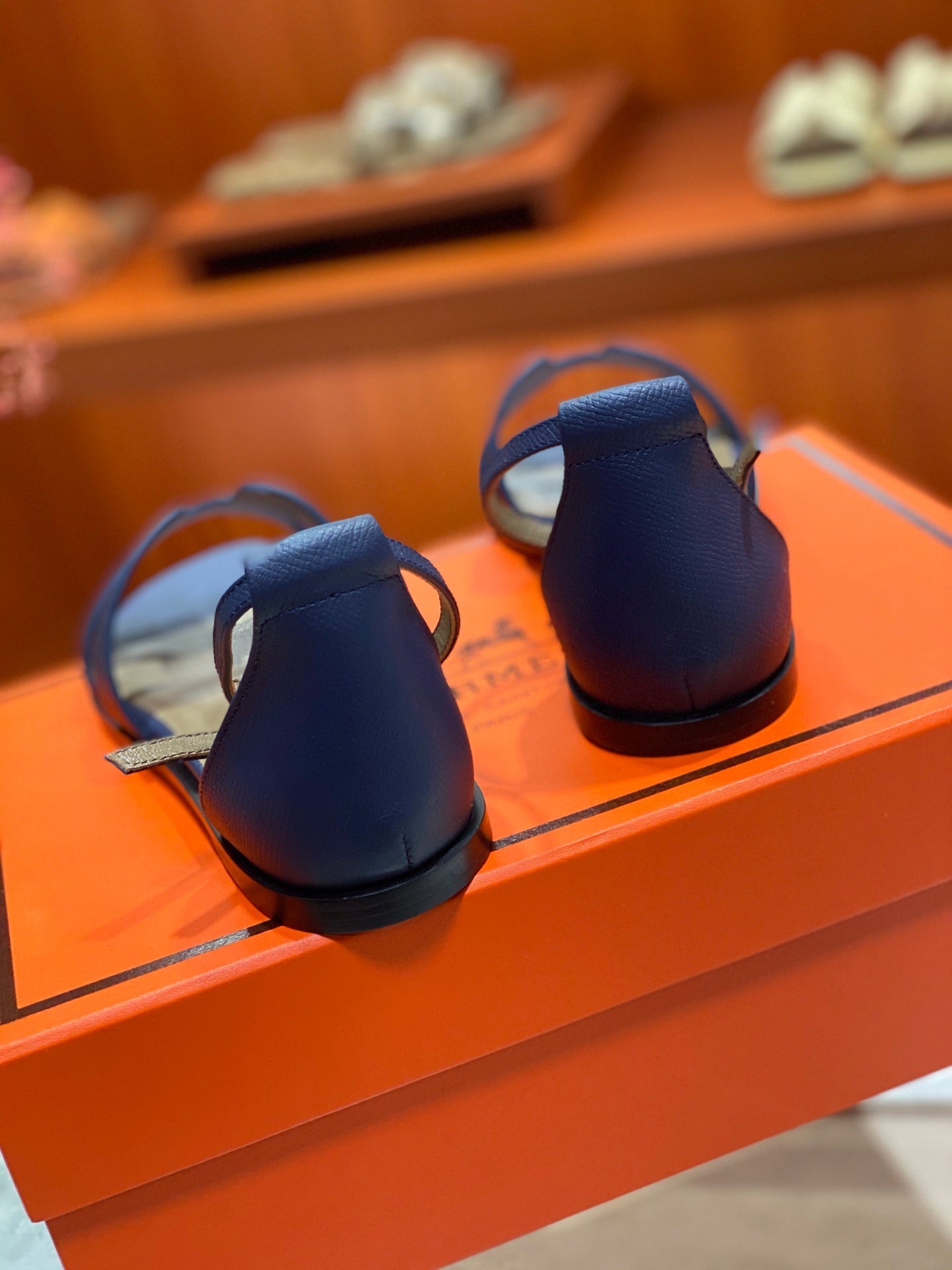 SANTORINI SANDAL NAVY CALFSKIN、mysite、Cacoeks