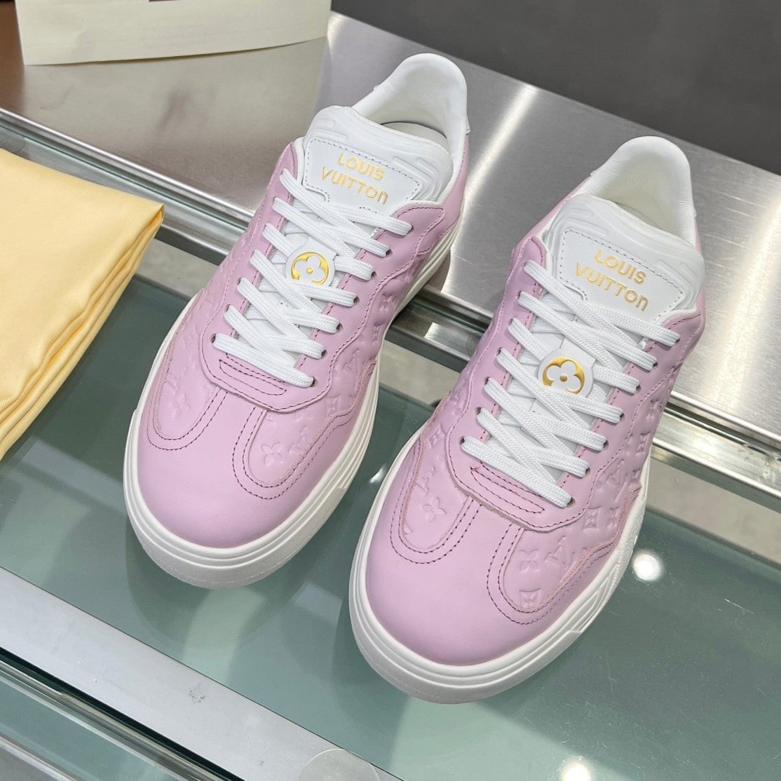 LV WOMEN GROOVY PLATFORM IN LIGHT PINK EMBOSSED CALFSKIN、mysite、Cacoeks