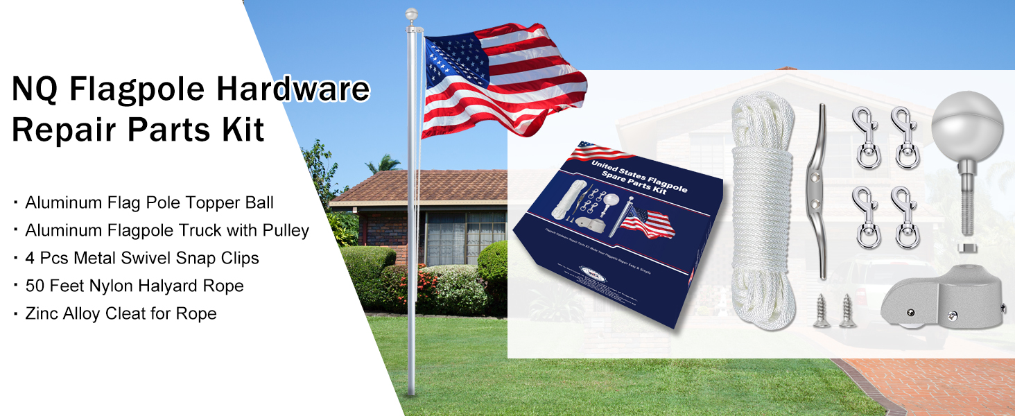 NQ Flagpole Hardware Repair Parts Kit