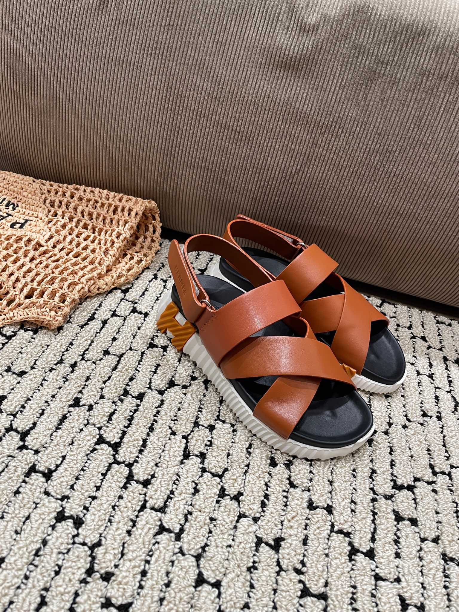ELECTRIC SANDAL BLACK MIX CARAMEL CALFSKIN、mysite、Cacoeks