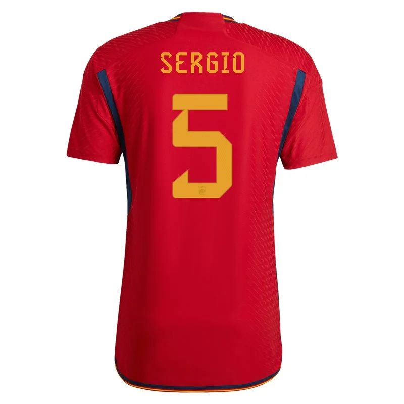 2022 Sergio Busquets #5 Spain Home Jersey-mysite Custom Football Kit- Nextkits
