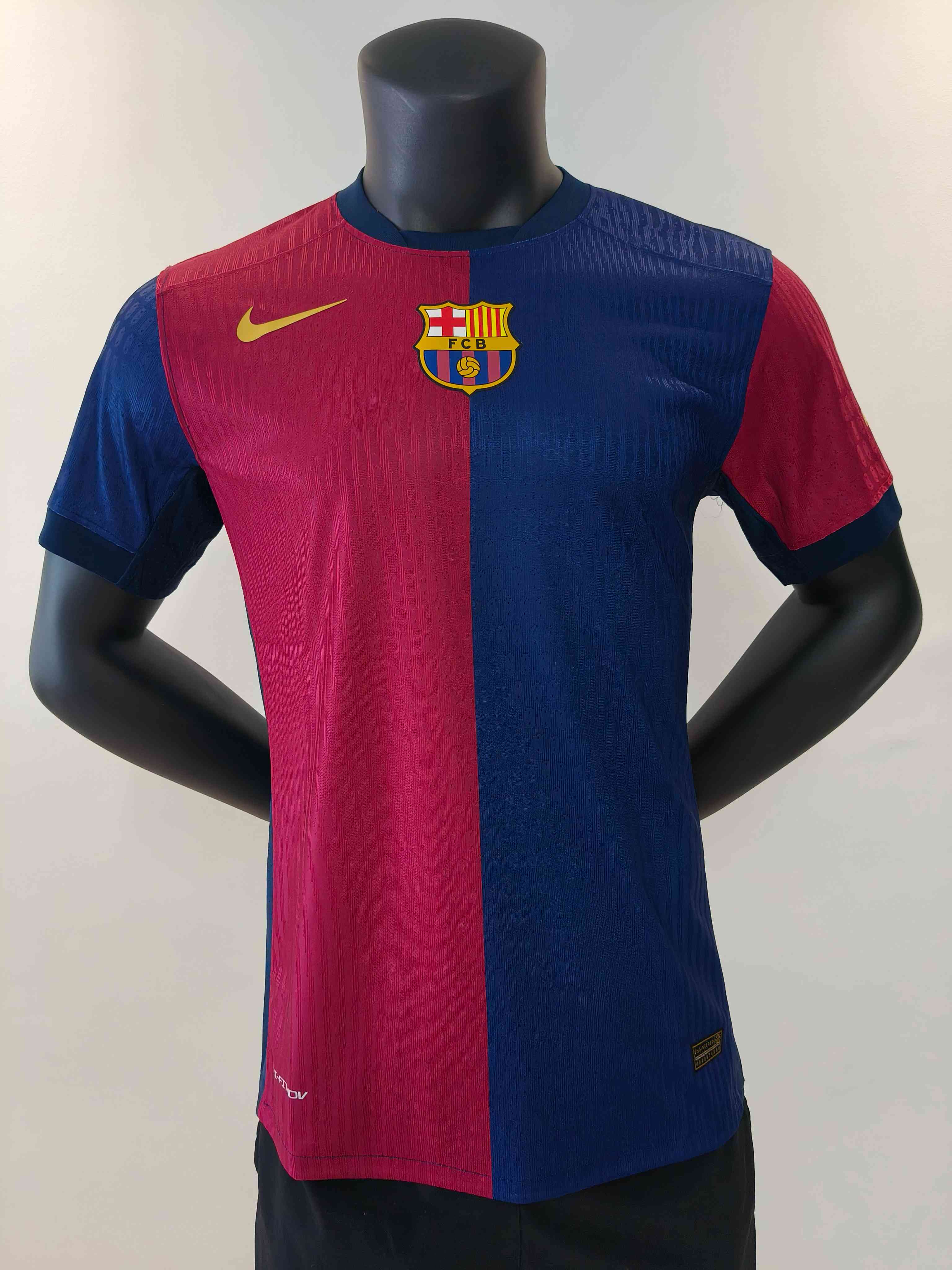 24/25 Player Version Barcelona Home Football Shirt(No Advertise)-mysite Custom Football Kit- Nextkits