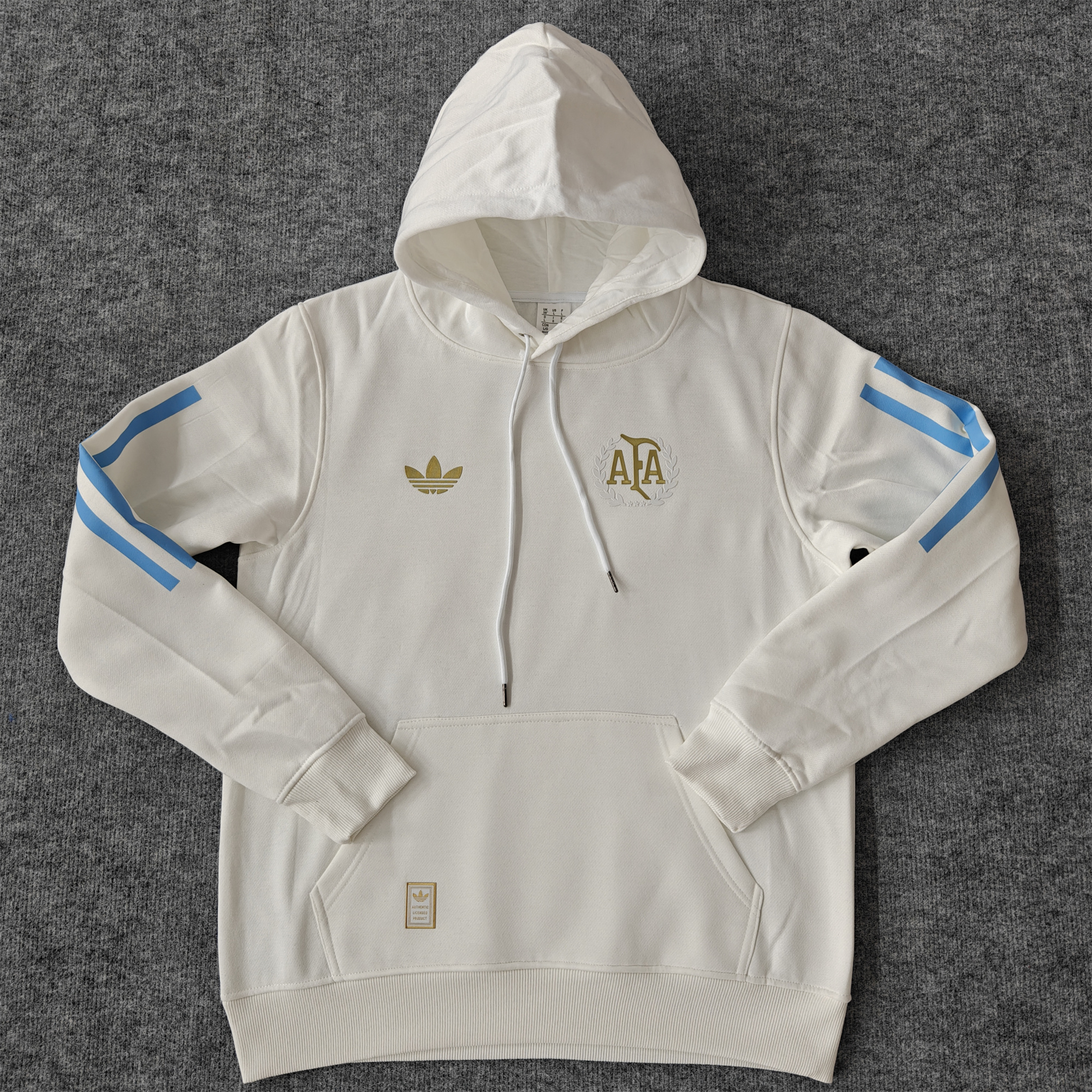 Higojerseys-Argentina 24-25 Adi 50 Years Anniversary Hoodie - White