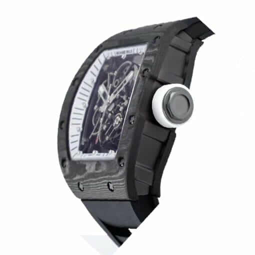 richard-mille-white-dial-black-rubber-skeleton-replica-watch