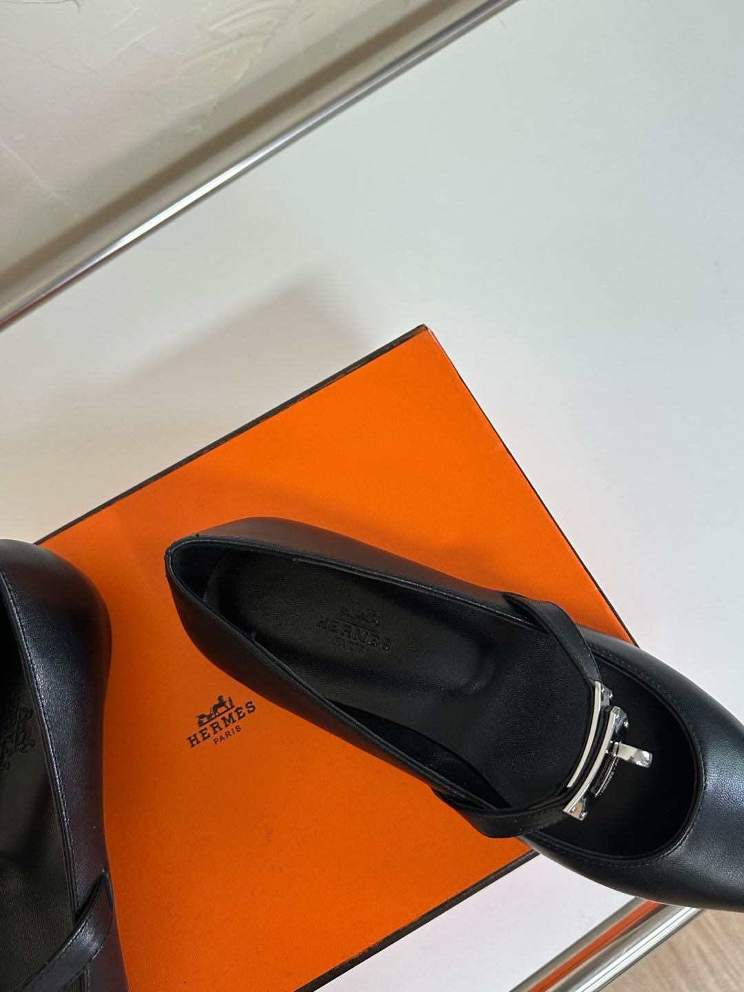 KIARA FLAT PUMP IN BLACK CALFSKIN、mysite、Cacoeks