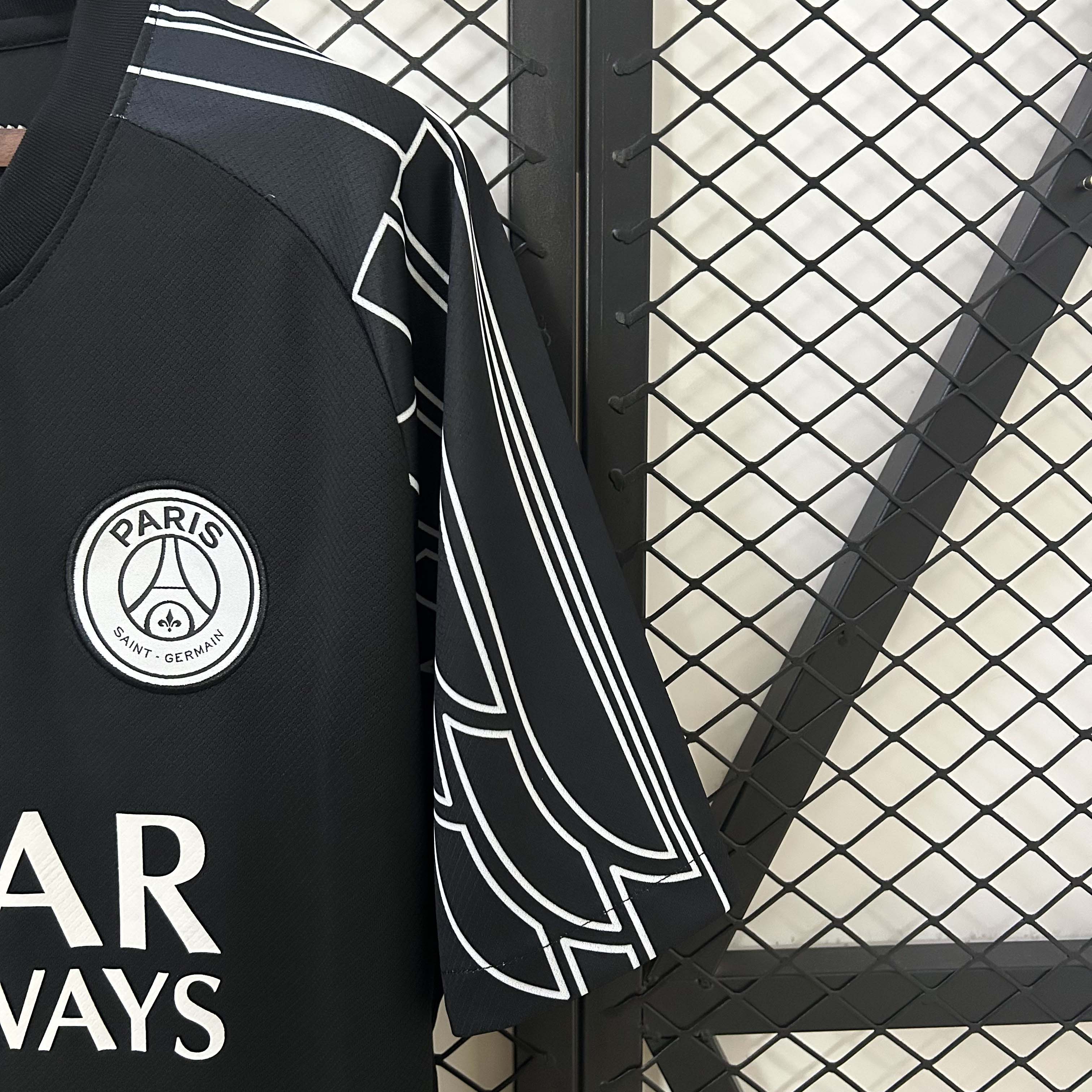 2024/2025 Psg Paris Saint-Germain Fourth Away black Football Shirt 1:1 Thai Quality:football jersey mysite: unitedjerseyfootball 邓江浪:football
