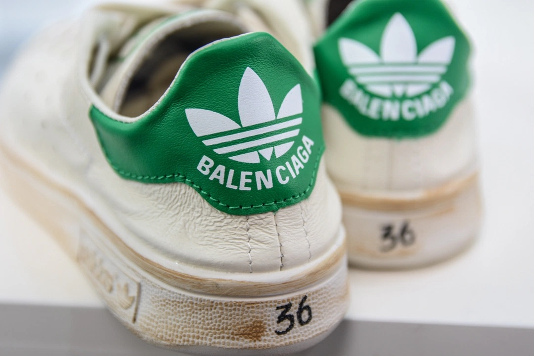 Balenciaga x Adidas Stan Smith Sneaker in Off White Green、mysite、Cacoeks