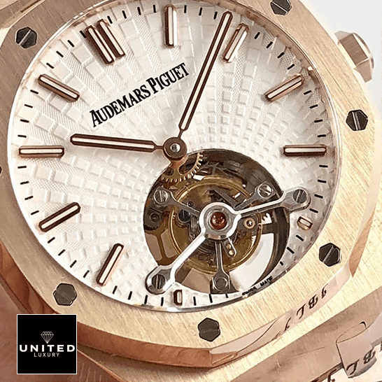 Audemars Piguet Torubillion White Dial Replica close analog view