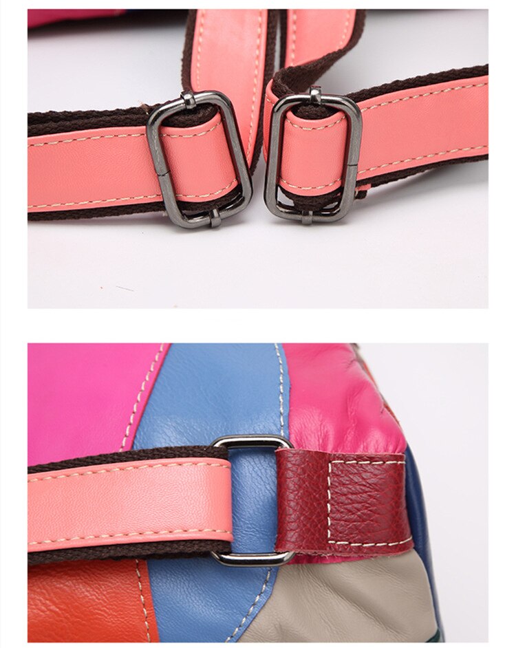 Buckle Display of Woosir Soft Leather Ladies Backpack