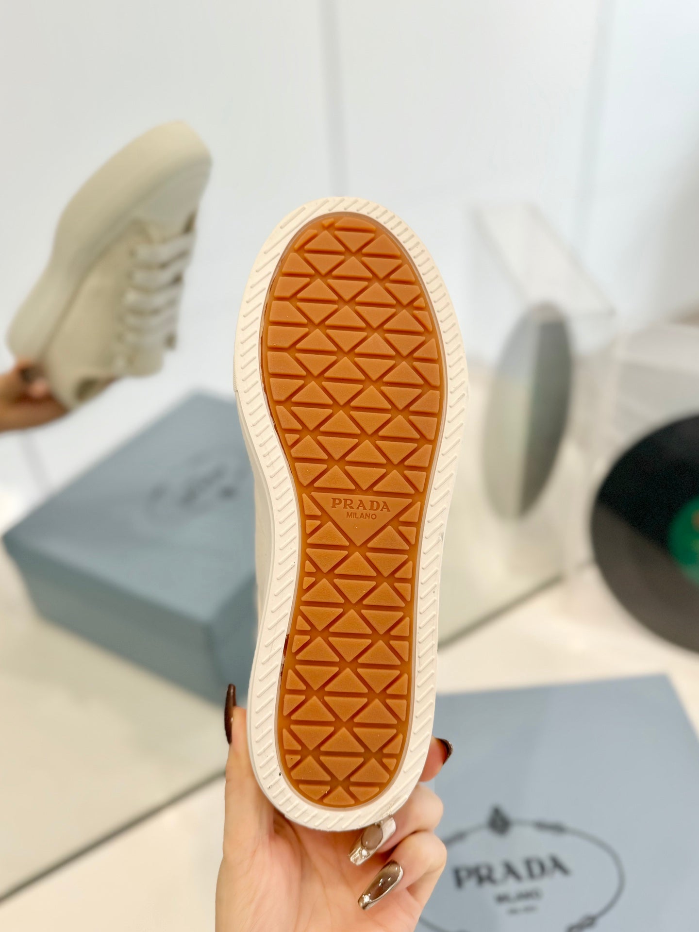 PRA PRINTED COTTON SNEAKERS BEIGE CANVAS、mysite、Cacoeks