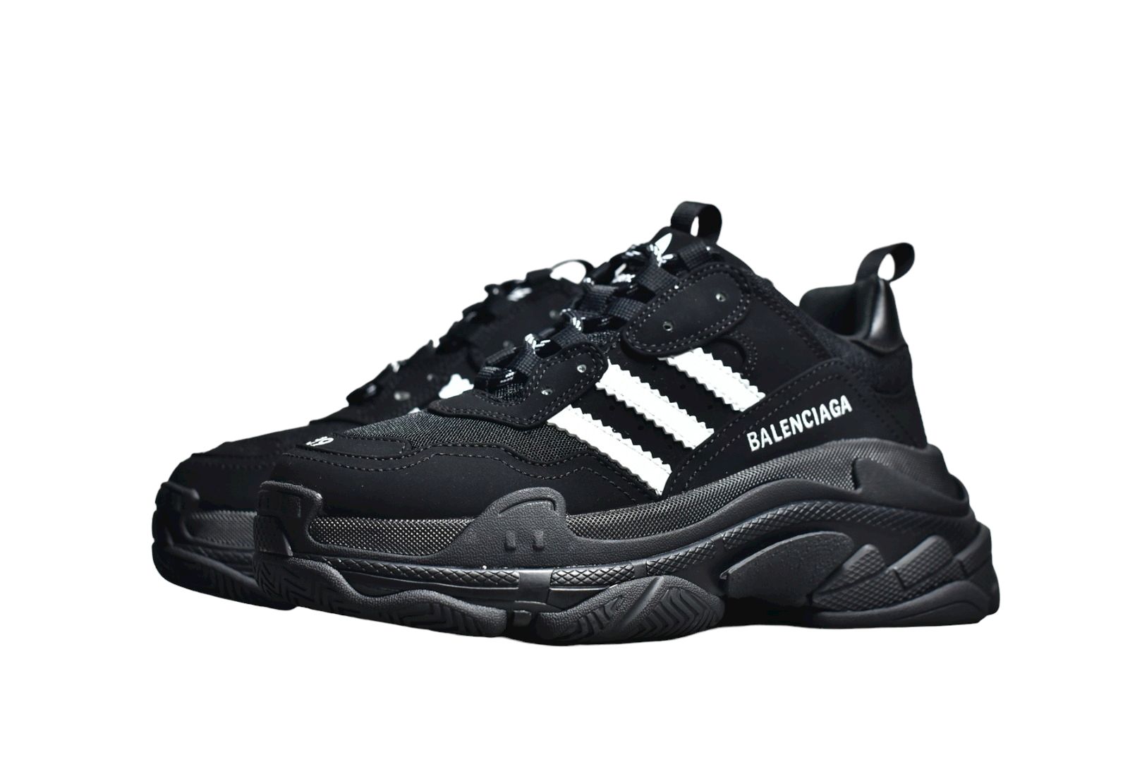 Balenciaga Triple S Sneaker x Adidas in Black、mysite、Cacoeks