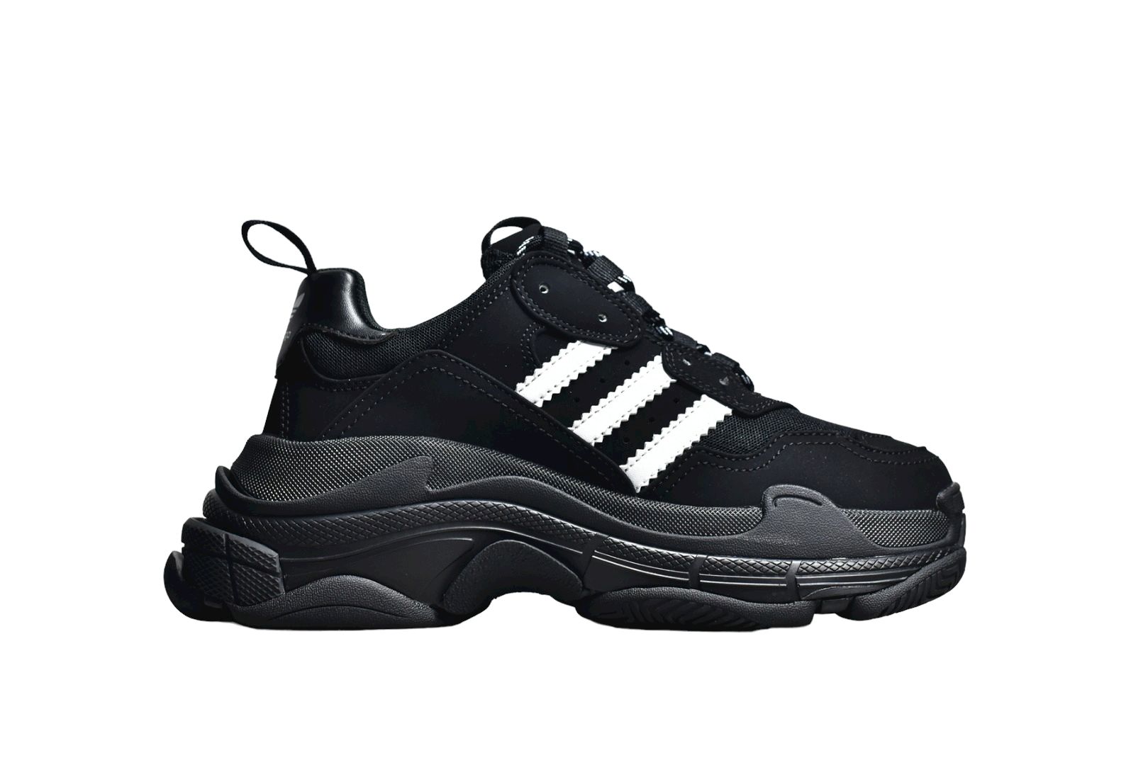 Balenciaga Triple S Sneaker x Adidas in Black、mysite、Cacoeks