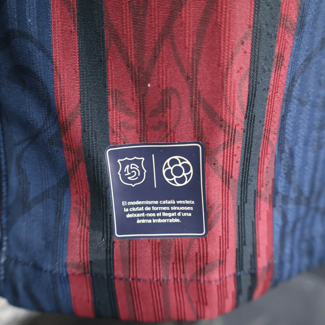 2025/2026 Player Version Long Sleeve Barcelona Modernist Polo Football Shirt 1:1 Thai Quality:football jersey mysite: unitedjerseyfootball 邓江浪:football