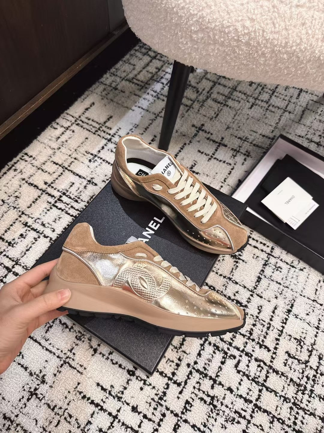 CLASSIC SNEAKERS IN PERU BROWN SHEEPSKIN AND SUEDE、mysite、Cacoeks