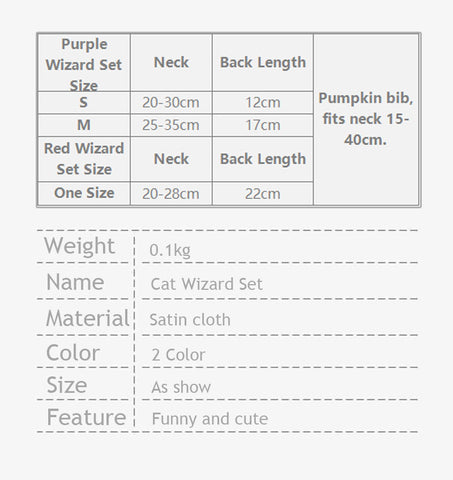 Wizard Cat Cape Hat Bib Halloween Costume (8)