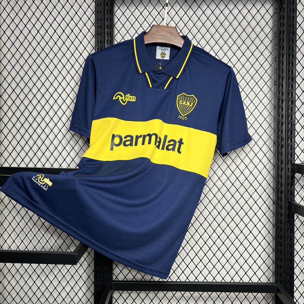 Higojerseys-Retro Boca Juniors 1994-95 Home Stadium Jersey