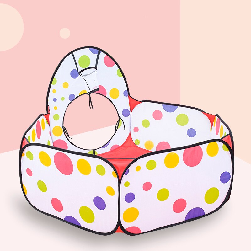 Oyun çadırı katlanabilir taşınabilir tünel üç parçalı Set sepet ile top havuzu çukurları kapalı/açık oyun evi oyuncaklar çocuklar çocuklar için