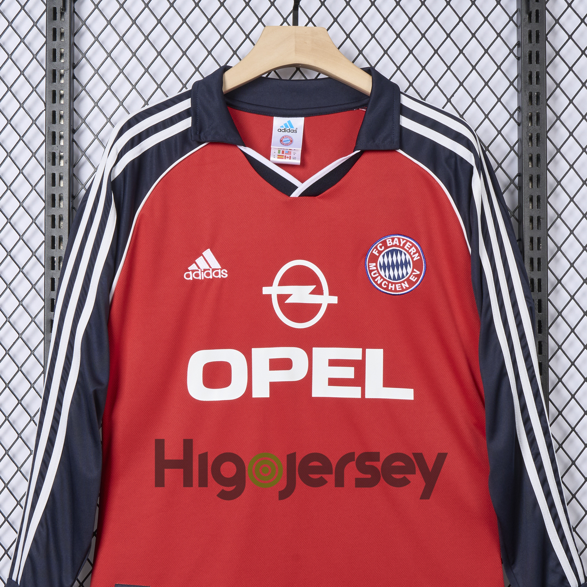 Higojerseys-Retro Bayern Munich 2000-01 Home Long Sleeve Jersey