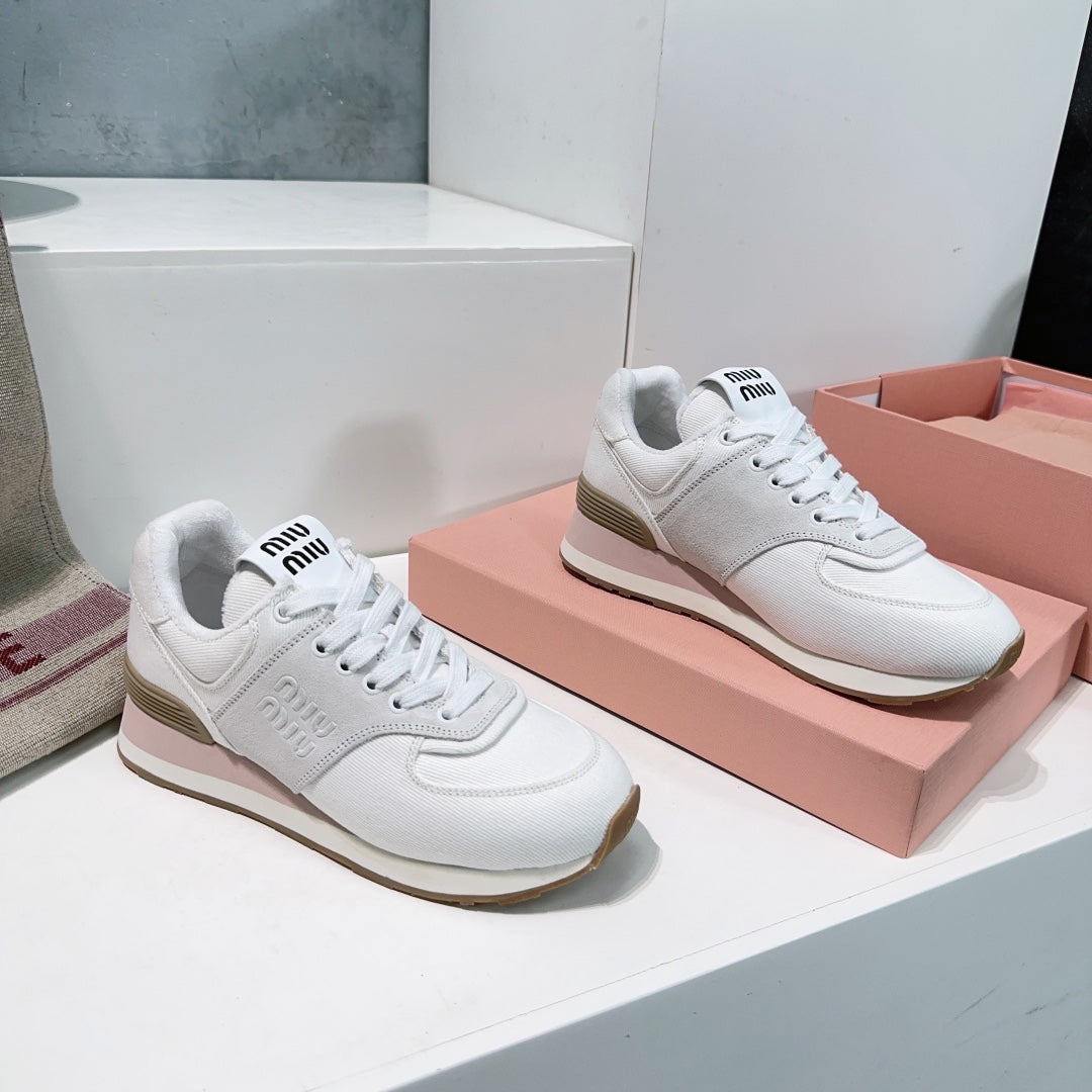 White And Light Gray Sneakers Canvas、mysite、Cacoeks