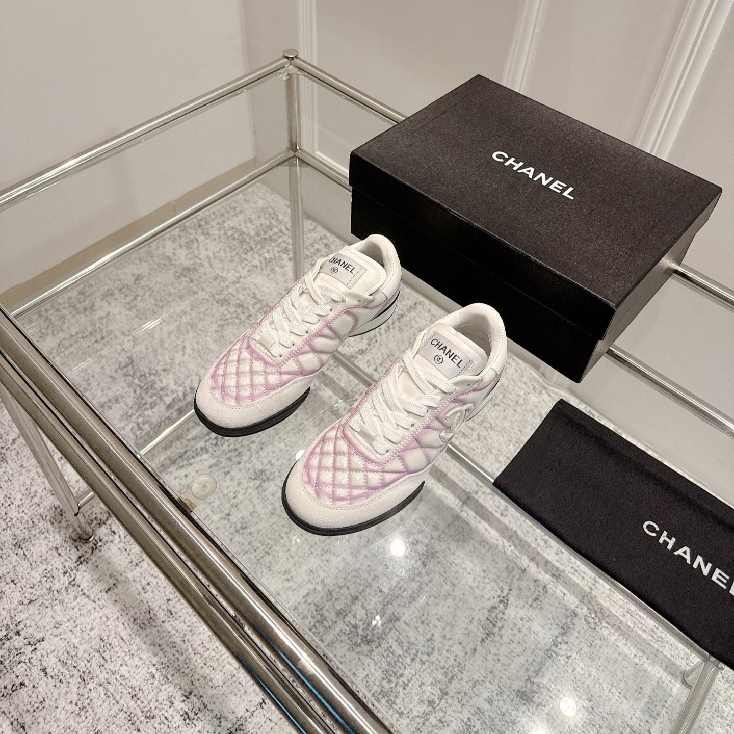 CASUAL SNEAKER IN WHITE AND PURPLE CALFSKIN、mysite、Cacoeks