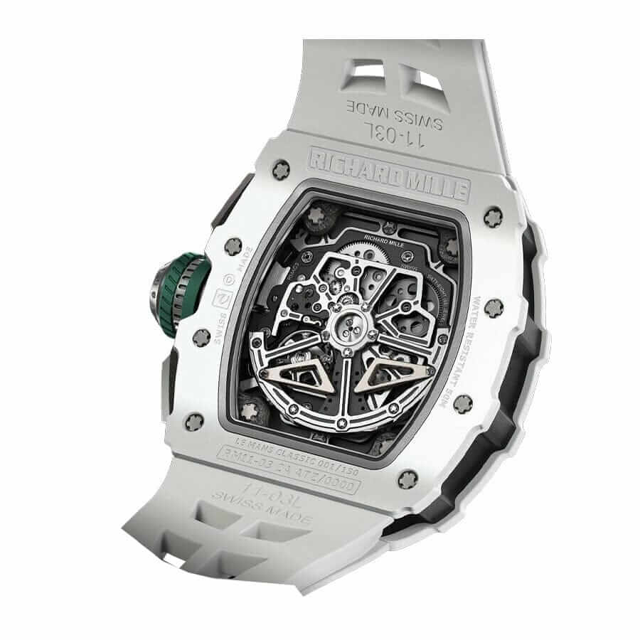 richard mille le mans classic white atz ceramic chronograph rm11 03 1