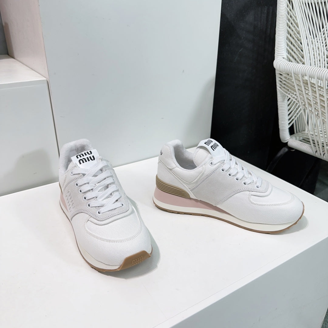 White And Light Gray Sneakers Canvas、mysite、Cacoeks