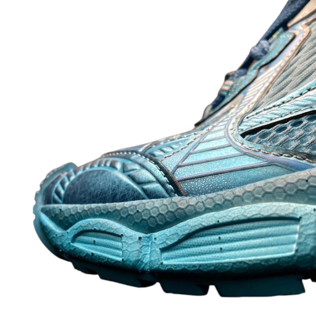 Balenciaga 3XL Toe Spray Sneaker in White Blue Yellow、mysite、Cacoeks