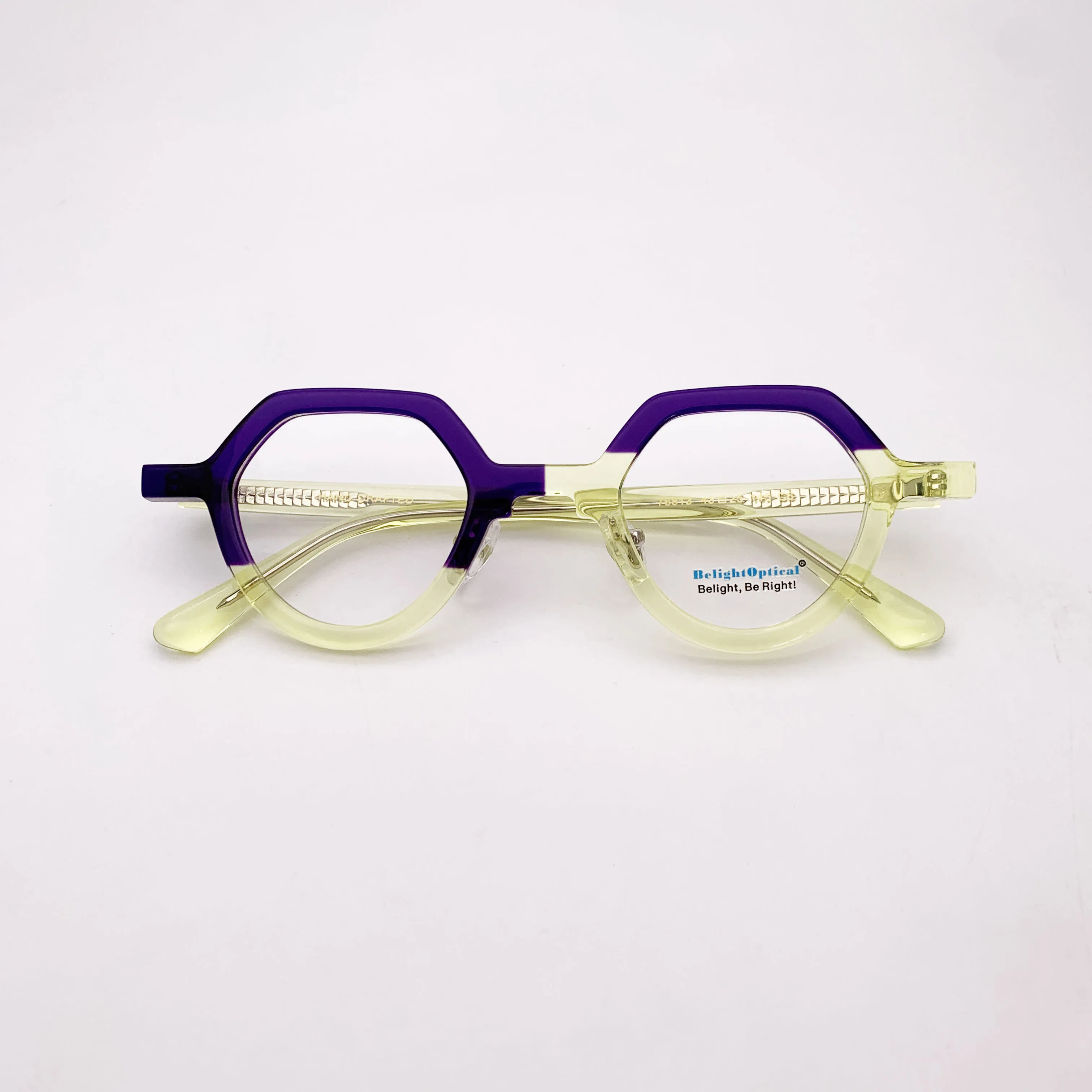 Fancy Colorful Vintage Combine Color Pear Peach Shape Optical Glasses Spectacle Frame Prescritpion Lens Women Style 76813