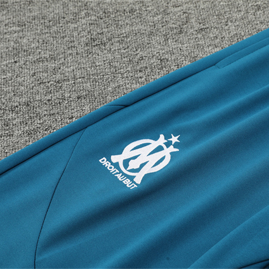 Higojerseys-Marseille 24-25 Long Sleeve Training Set - Lake Blue