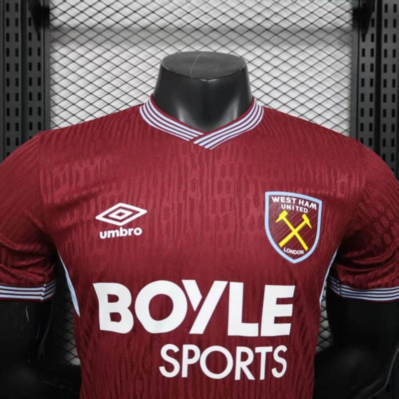 2025/2026 Player Version West Ham United Home Football Shirt 1:1 Thai Quality:football jersey mysite: unitedjerseyfootball 邓江浪:football