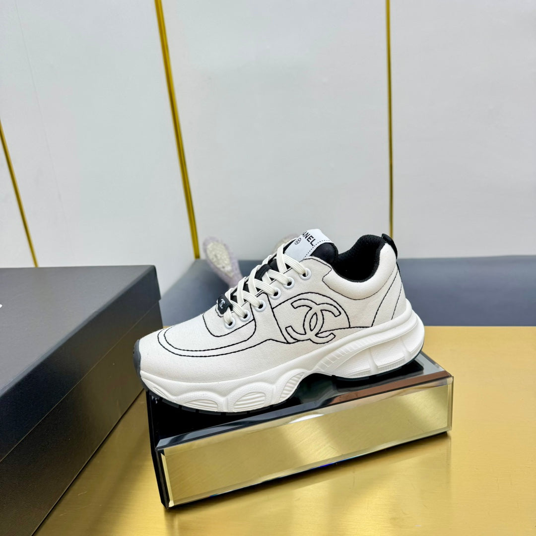 SNEAKER IN WHITE MIX BLACK BREATHABLE FABRIC、mysite、Cacoeks