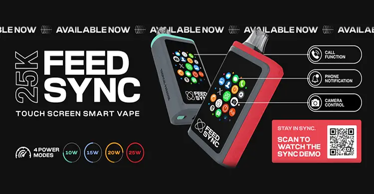 Feed Sync 25K Smart Disposable Vape with Touchscreen