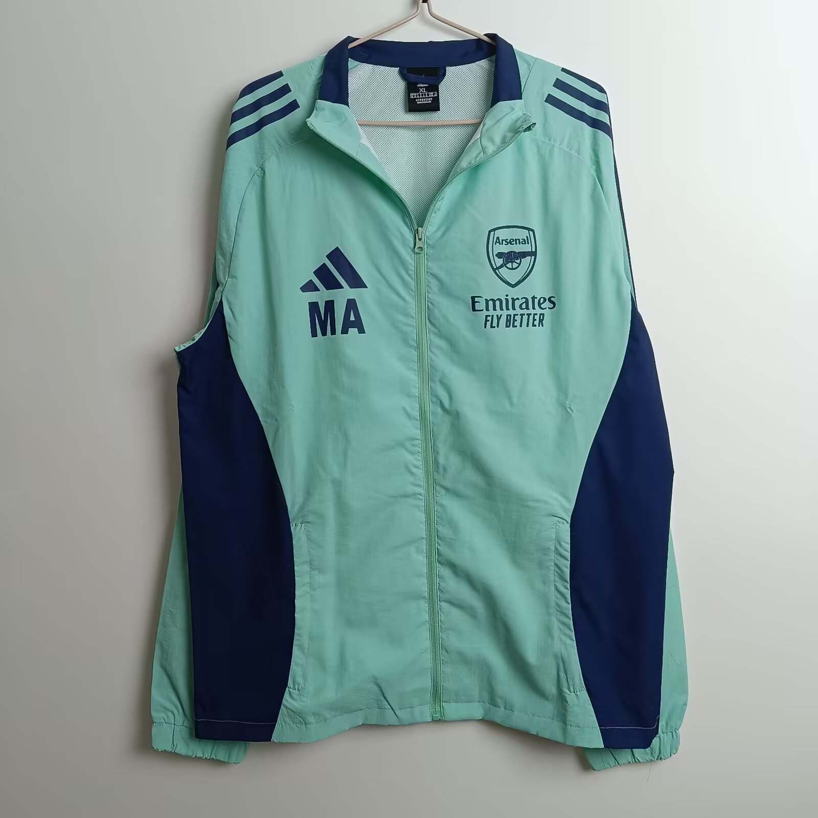 2024/2025 Arsenal Windbreaker Green Soccer Jersey 1:1 Thai Quality:football jersey mysite: unitedjerseyfootball 邓江浪:football
