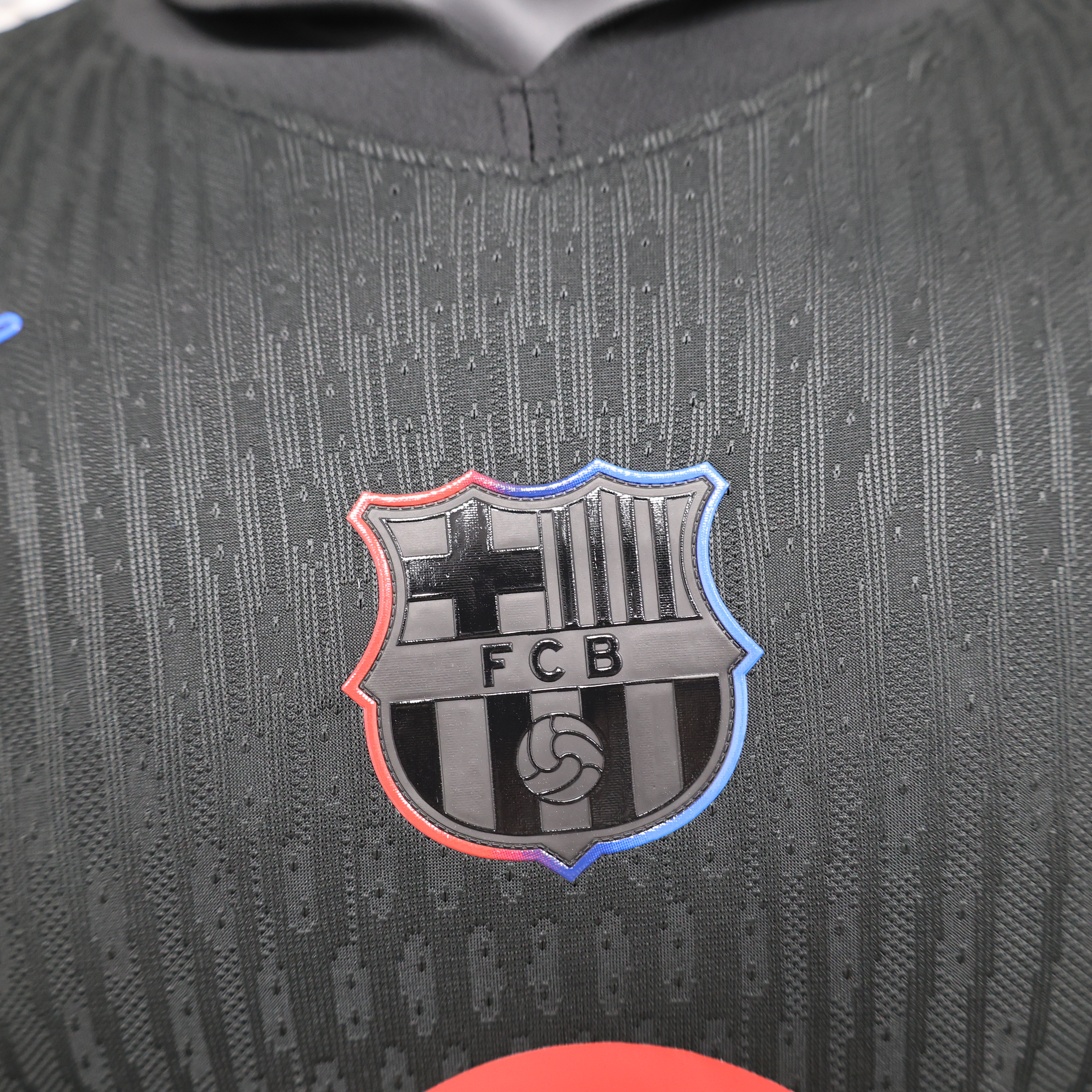 JerseysGala.com | Barcelona 24-25 Away Long Sleeve Jersey with Big Logo - Player Version -Customize Name, Number and Patch | Worldwide Shipping