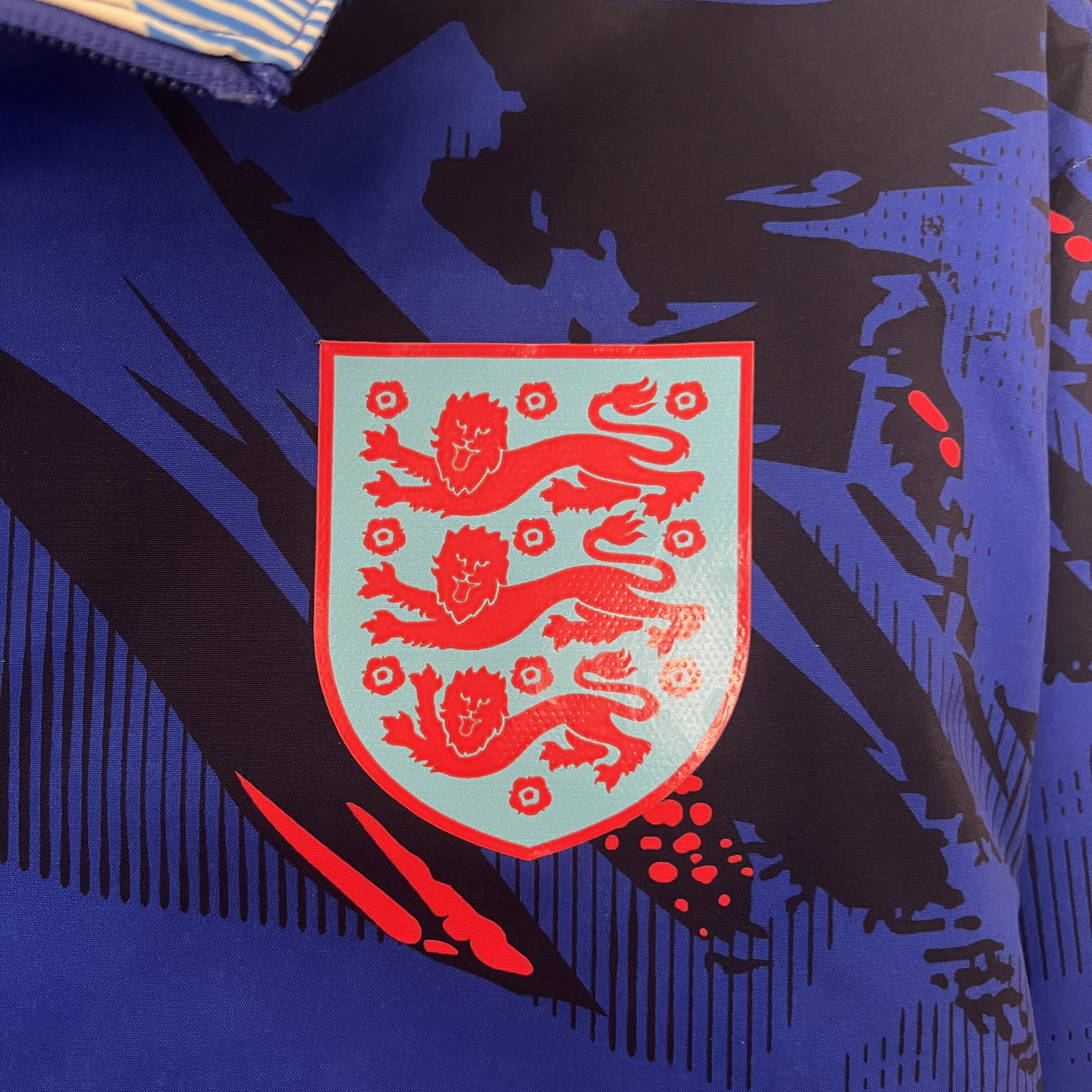Higojerseys-England 2024 Double Sided Reversible Windbreaker - Blue