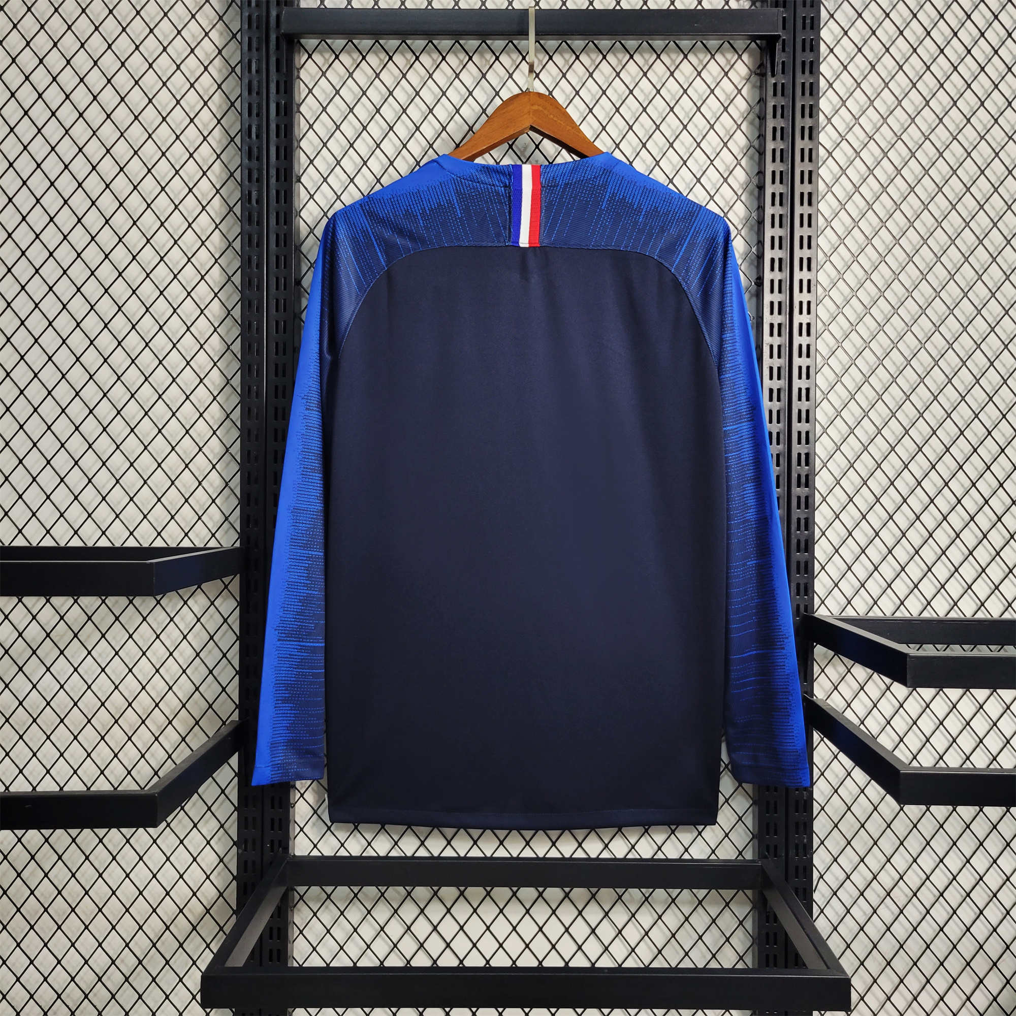 ManixJersey.com | Retro France 2018 Home Stadium Long Sleeve Jersey -Customize Name, Number and Patch | Worldwide Shipping