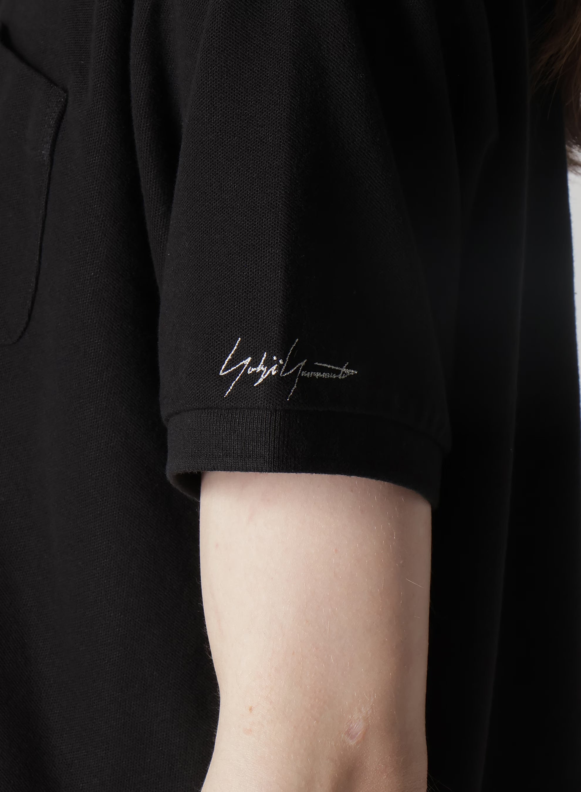 Yohji Yamamoto POUR HOMME 2PIECES PACK SIGNATURE EMBROIDERY BIG POLO SHIRTS  HP-T44-990-1-04 