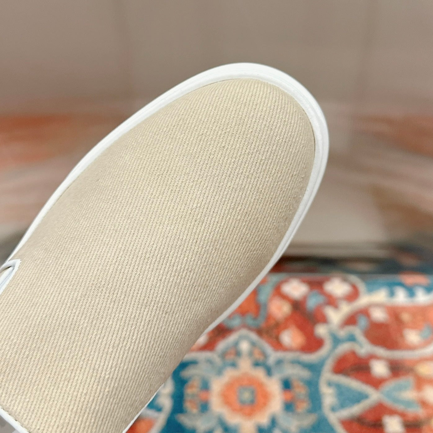 Slip-on Shoes High Sole Cream Color Canvas、mysite、Cacoeks